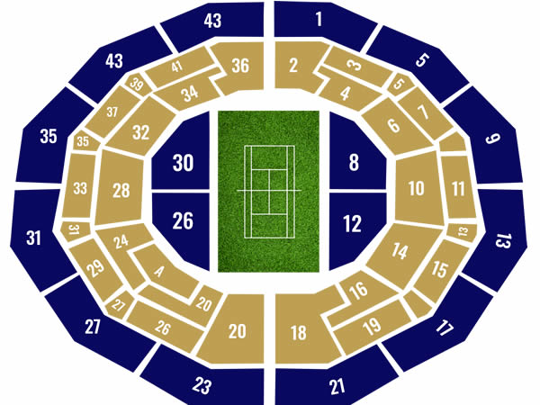 Wimbledon Court No.1, Wimbledon, London, United Kingdom Seating Plan